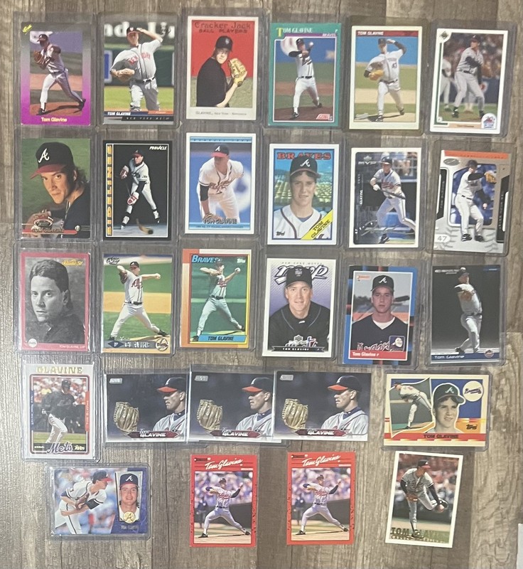 Tom Glavine Lot Of 27 With Rookies Mixed Brand 1988-2007 Atlanta Braves 