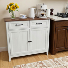 Modern 2 Door Sideboard Storage Cabinet Cupboard with 2 Drawers Kitchen Hallway