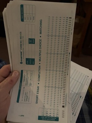 scantron sheets Form 883-ES 882-E