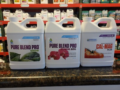 Botanicare 1 Quart Combo Pure Blend Grow, Pure Blend Bloom Soil & Cal-Mag Plus
