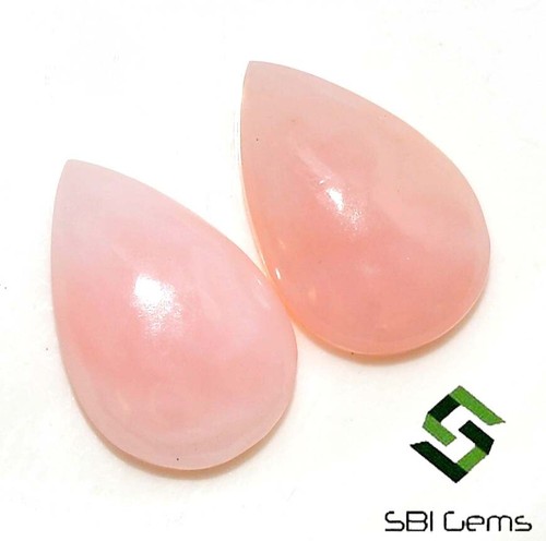 Rosa Natural Ópalo Pera Cabujón Par 14x9 MM 4.72 Cts sin Tratar Suelto Gemstones - Picture 5 of 7