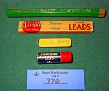 4 Mechanical Drawing Lead Boxes Vintage