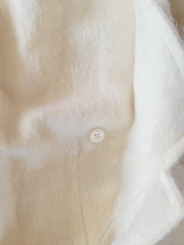 Talbots L Vintage Coat 12-14 Cream Wool Lined Long Union Label Needs Cleaning - Picture 7 of 15