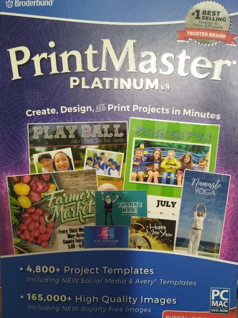 Genuine Broderbund PrintMaster Platinum V8 PC Mac Dvd-rom for sale ...