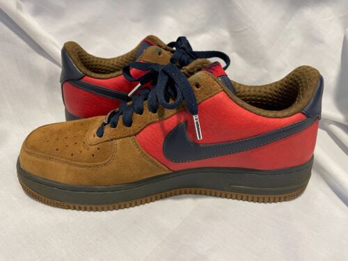 Nike Air Force 1 Premium '07 Vince Carter Mens 8 Dark Khaki Red 315181 241 - Picture 2 of 12