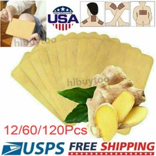 20 120PCS Herbal Ginger Body Detox Patches Neck Knee Pain Relief Swelling Pads