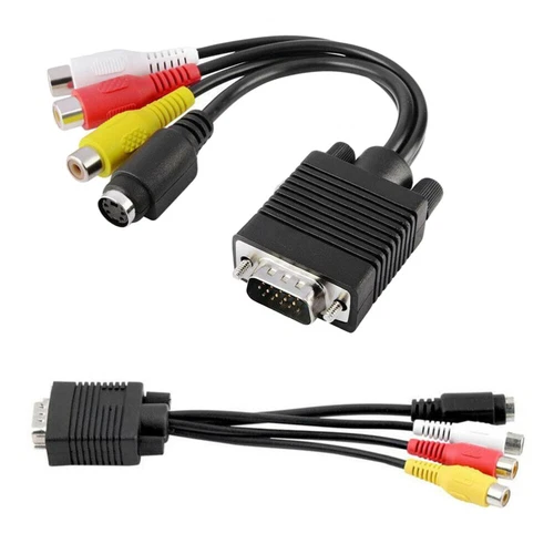 PC Conversion Cable Audio Line 3RCA PC Adapter Cable Televison Converter Cable