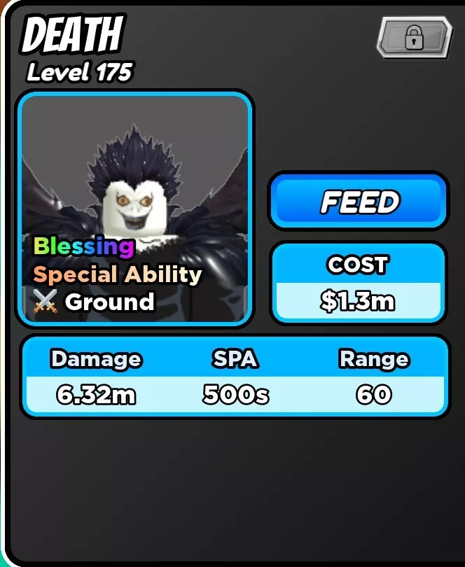 Death (Ryuk), Roblox: All Star Tower Defense Wiki