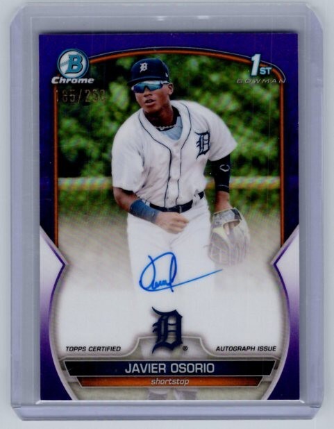2023 Bowman - Javier Osorio Chrome Prospect Auto #CPA-JO Purple Refractor /250