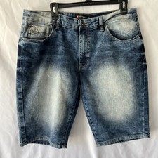 SouthPole Denim Jean Shorts Mens 34 Slim Distressed 82628 Hip Hop Y2K South Pole