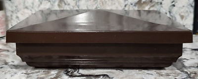 DECKORATORS GRAB and GO TRUE POST CAP COVERS - WALNUT BROWN COMPOSITE 4 X 4