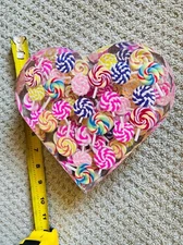 Resin Heart Sculpture, Heart book end,  Pop Art Decor 