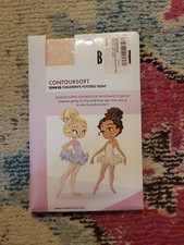 NEW NIP Contoursoft T0981G Children's footed tight Bloch dance Large Tan ballet
