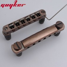 GUYKER Guitar Stop Bar Tailpiece Tune O Matic Roller Saddle Guitar Bridge Bronz