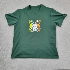 Psycho Bunny Shirt Mens XL Green Performance Pullover Short Sleeve