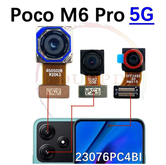 Backside Facing Frontal Selfie Back Camera For Xiaomi Mi Poco M6