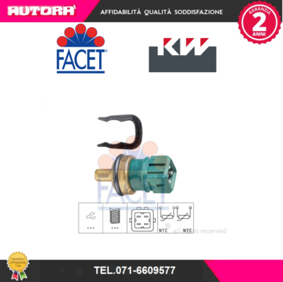 FACET Sensore Temperatura Refrigerante 7.3260 - Compatibile Con Mercedes, VW, Audi, SEAT (059919501)