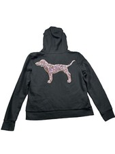Victoria s Secret VS PINK Rose Gold Bling Pup Dog Hoodie L