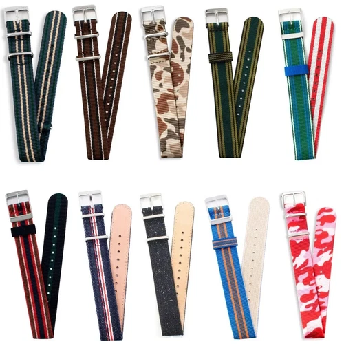 Timex Originals 18mm Watch Straps Slip Thru Nylon Canvas Straps Multi Styles!