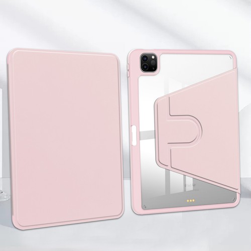 Rotating Stand Clear Case For iPad Pro iPad Air 13'' 11" 10.9'' w/ Pencil Holder - Picture 25 of 30