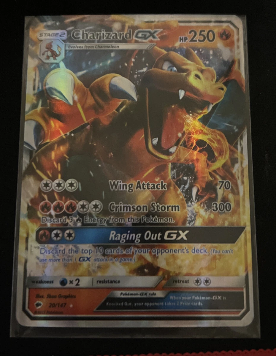 Carta Pokemon Charizard Gx 20/147 Cartinha Original Copag