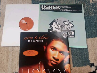Usher 12'' Vinyl Promo Collection 3x Discs 11 Mixes Nice & Slow U Turn My Way