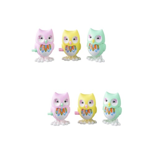 6 Pcs Windup Toy Owl Caketopper Animals Bird Jumping Toys Model eBay
