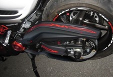 ADESIVI 3D carbonio TMAX 530 compatibili per CARTER CINGHIA YAMAHA T max 2012-16