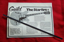 GUILD STARFIRE 4 GUITAR 1978 ORIGINAL VINTAGE ADVERT