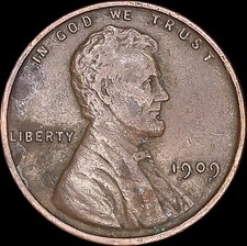 1909 1C Lincoln Wheat Cent Ungraded Circulated BN