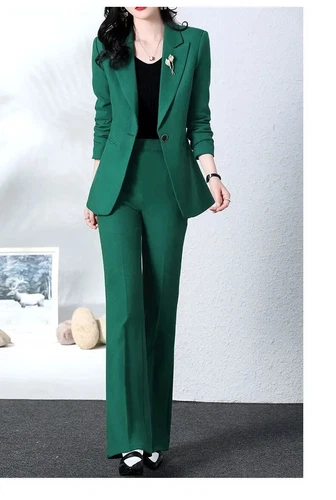 Spring and Autumn Blazer Coat Set Trousers 2Piece Women's Suit Jacket Pants - Picture 11 of 26