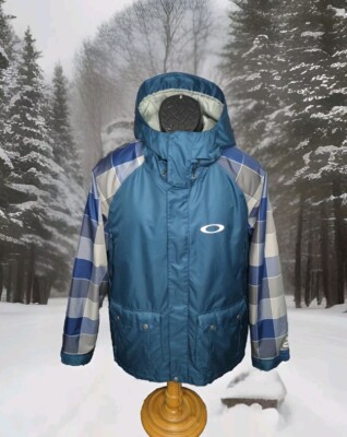 OAKLEY BONK SKI SNOWBOARD JACKET WINTER MEN SMALL MEDIUM PLAID