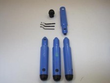 12967 Lot 4 Hand Deburring Burr Removal Removing Tool Handle and 3 Blades GUC