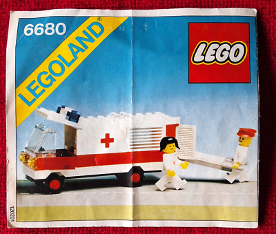 LEGO 6680 Bauanleitung Ambulance Legoland Town Anleitung Vintage 80er