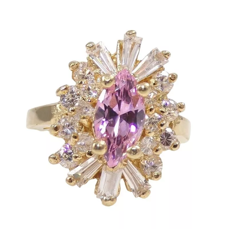 14k gold pink ice ring deals