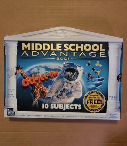 Middle School Advantage 2001 PC Game Brand New