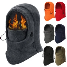 Balaclava Ski Mask 1 Hole Full Face Beanie Hat Winter Fleece Cap for Man Woman