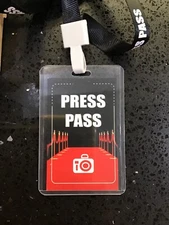 Press pass with Plastic And Necklace Band