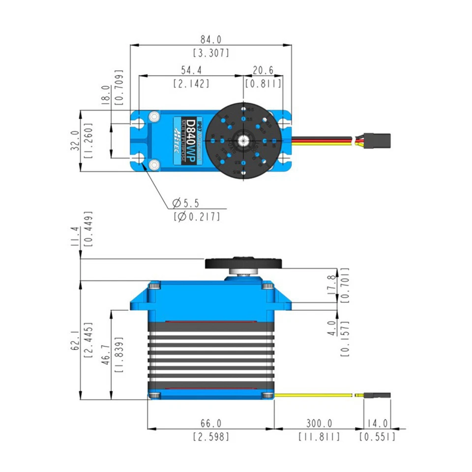 Hitec 36840 D-Series D840WP Waterproof Mega Scale Servo - Image 3 of 3