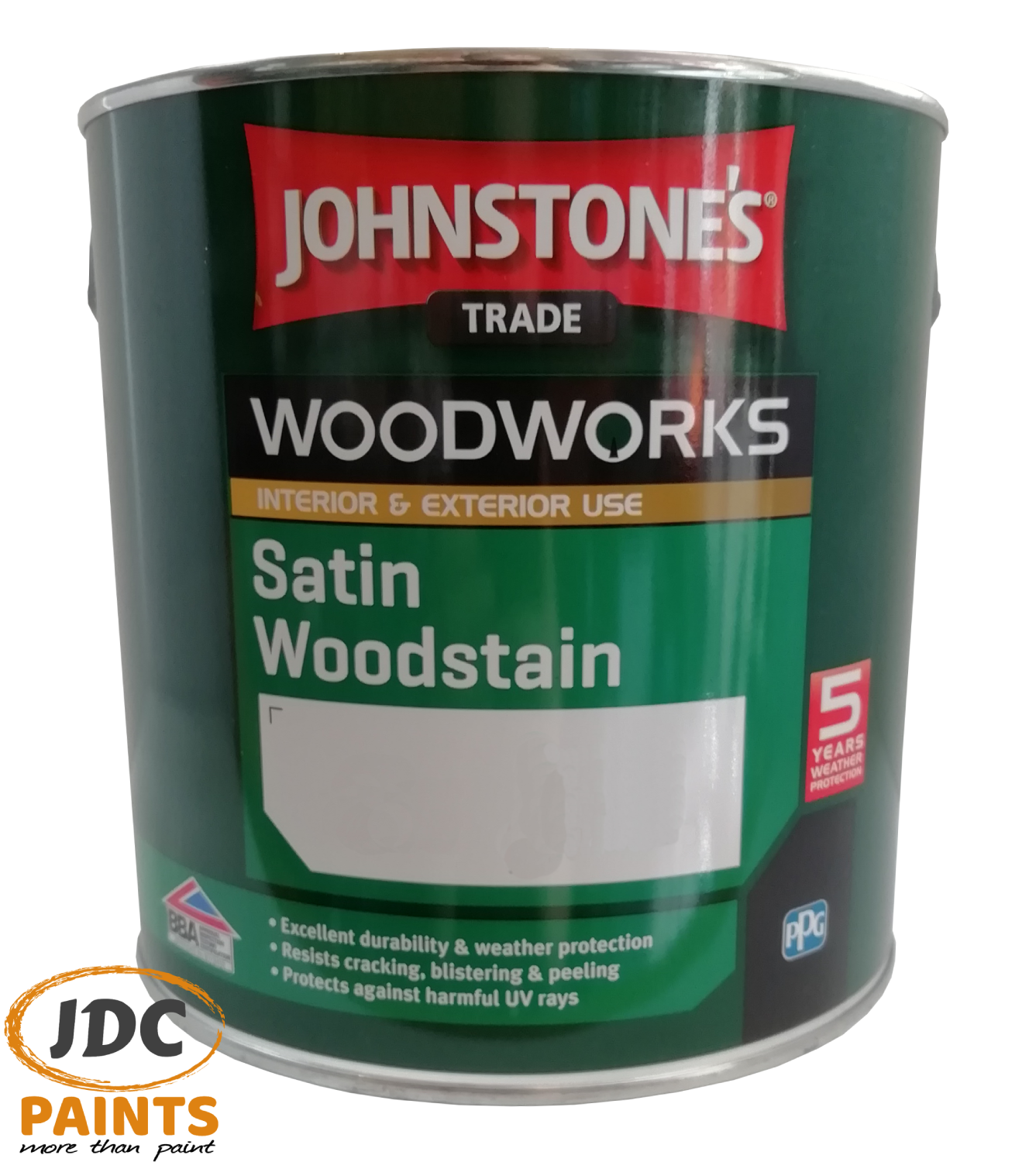 JOHNSTONES TRADE WOODWORKS INTERIOR & EXTERIOR WOODSTAIN SATIN MAHOGANY