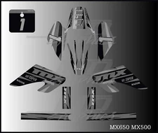Razor MX500 MX650 graphics kit decals THICK AND HIGH GLOSS