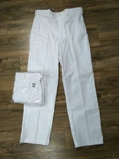 4 pairs Mens 36x32 Military Hospital Uniform Pants trousers,scrubs,bottoms White