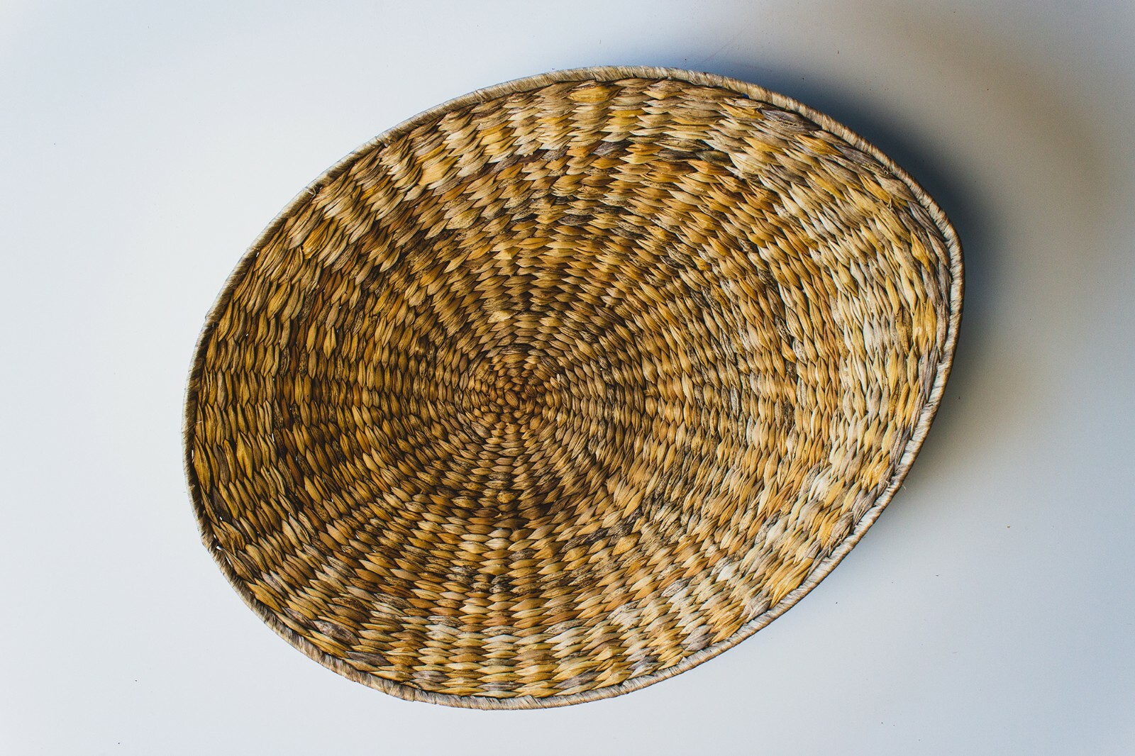 Decorative Water Hyacinth Fringe Tray Natural 24" .5" Opalhouse