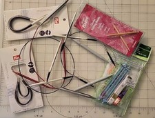 New  Used Circular Knitting Needles- Various Brands Plus Clover Accessory Kit