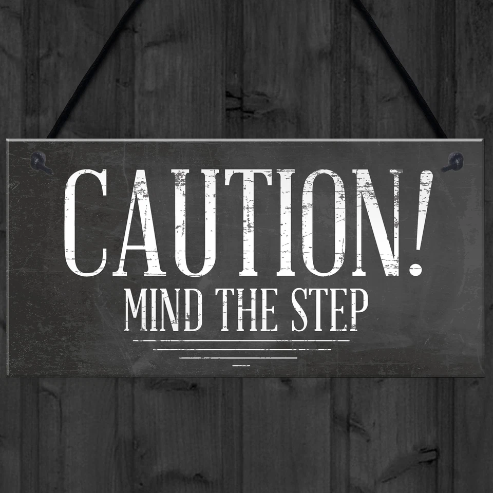 Mind The Step Sign Warning Caution Health & Safety Hanging Door Wall Sign Plaque - Image 4 of 4