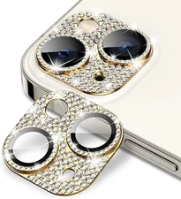 For iPhone 14 / 14 Plus Bling Diamond Camera Lens Protector Glitter Case Cover