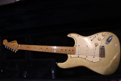 USED Fernandes Love Driver Stratocaster Type Electric Guitar Gold