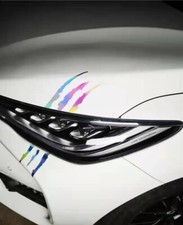 6pcs Holographic Claw Scratch Decal Reflective Sticker Car Headlight Decor