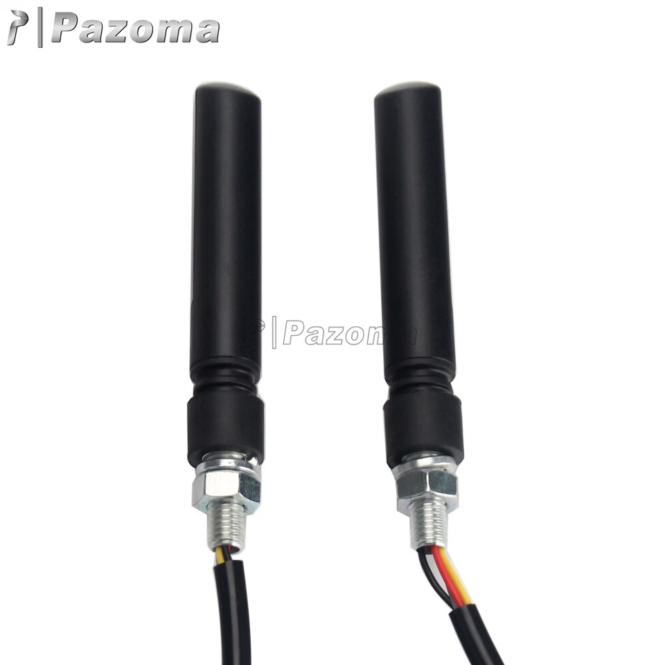 Luz intermitente indicadora de flujo LED blanca roja para moto Foto 4 de 4