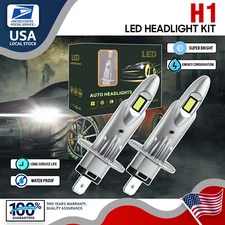 2X H1 LED Headlight Bulbs Conversion Kit High Low Beam Super Bright 6000K White